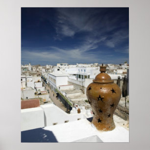 Affiche MAROC, Côte Atlantique, ESSAOUIRA : Vue élevée