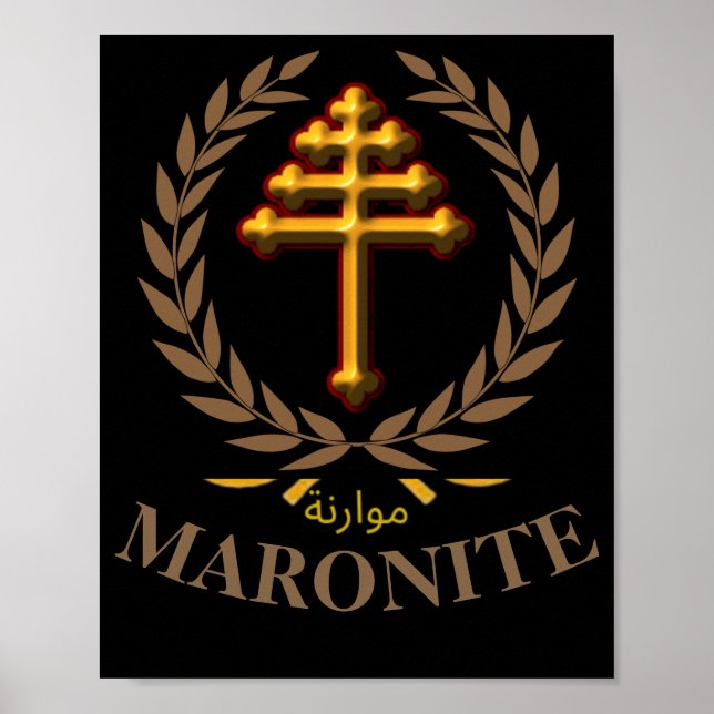 Affiche MARONITE (Croix officielle) (Devant)