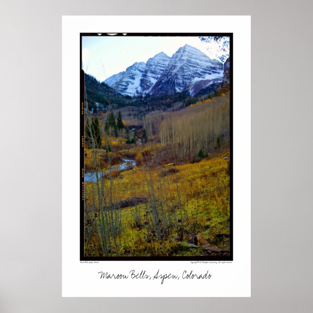 Affiche Maroon Bells, Aspen, Colorado (Devant)
