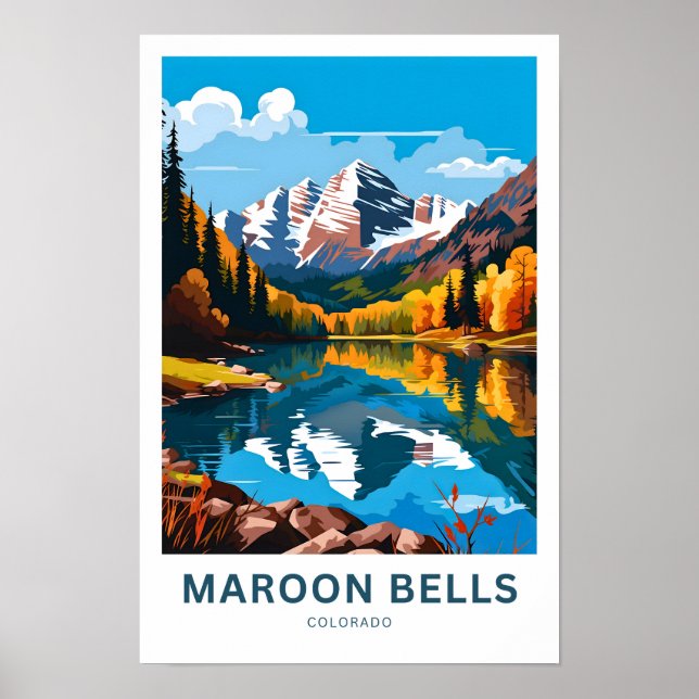 Affiche Maroon Bells Colorado Imprimer (Devant)
