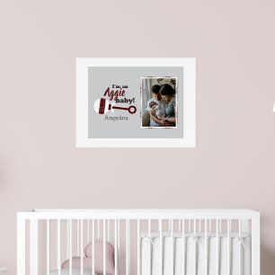 Affiche Maroon Plaid Rattle Aggie Baby Photo