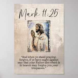 Affiche Marque 11:25 Artwork de verset biblique, Moderne N
