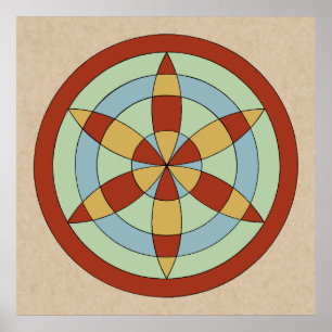 Affiche Marque de sortie Suffolk Hexafoil (Daisy Wheel)