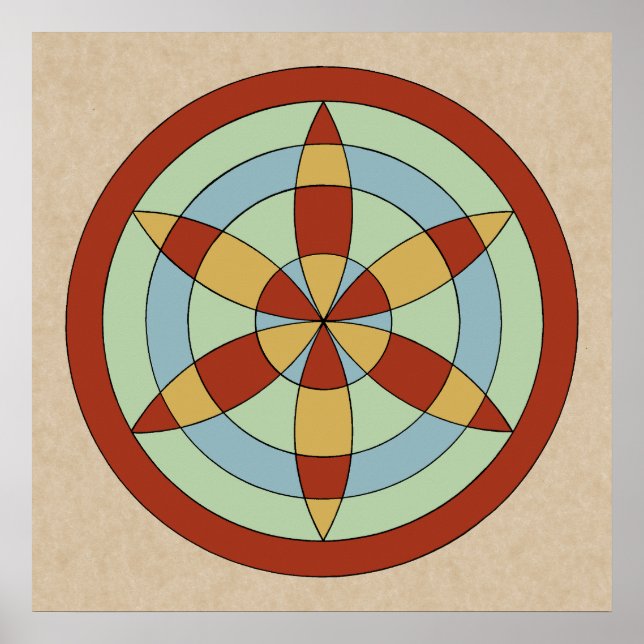 Affiche Marque de sortie Suffolk Hexafoil (Daisy Wheel) (Devant)