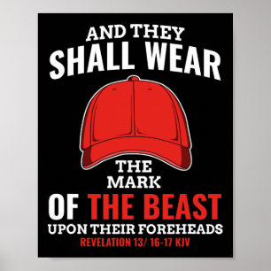 Affiche Marque Drôle Anti Trump De La Bête Rouge Casquette