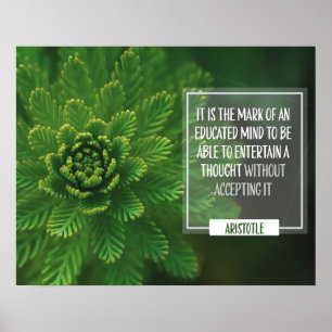 Affiche Marque D'Un Esprit Éduqué