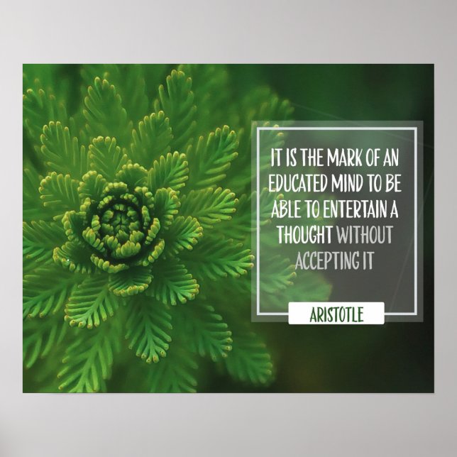 Affiche Marque D'Un Esprit Éduqué (Devant)