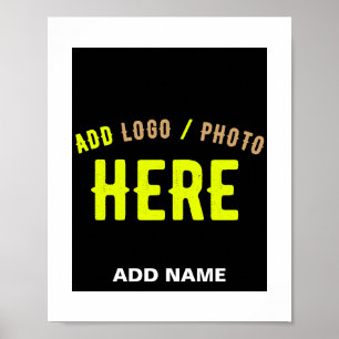 AFFICHE MARQUE VERIFIEE NOIRE PERSONNALISABLE MODERNE ET C