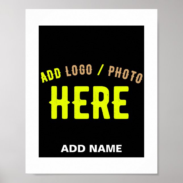 AFFICHE MARQUE VERIFIEE NOIRE PERSONNALISABLE MODERNE ET C (Devant)