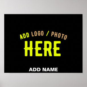 AFFICHE MARQUE VERIFIEE NOIRE PERSONNALISABLE MODERNE ET C