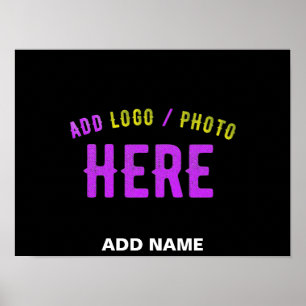 AFFICHE MARQUE VERIFIEE NOIRE PERSONNALISABLE MODERNE ET C