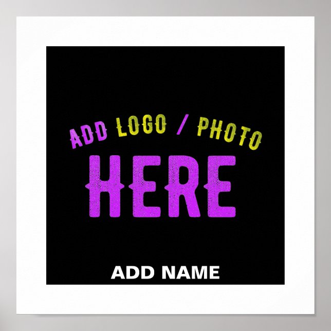 AFFICHE MARQUE VERIFIEE NOIRE PERSONNALISABLE MODERNE ET C (Devant)