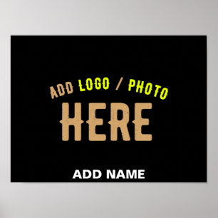 AFFICHE MARQUE VERIFIEE NOIRE PERSONNALISABLE MODERNE ET C