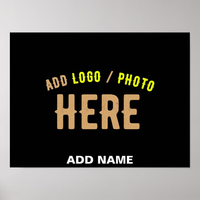 AFFICHE MARQUE VERIFIEE NOIRE PERSONNALISABLE MODERNE ET C (Devant)
