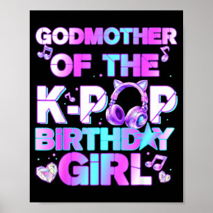 Affiche Marraine des filles d'anniversaire de la k-pop mus