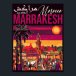 Affiche Marrakech Maroc souk Tourisme Voyage Souvenir<br><div class="desc">Ce design est un marché de Marrakech (souk) au Maroc qui représente la culture marocaine. Un cadeau idéal pour les amateurs de voyage et de tourisme dans le monde.</div>
