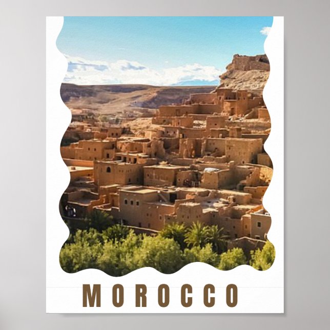 Affiche Marrakech, Maroc Voyage Surprise Billet cadeau - Y (Devant)