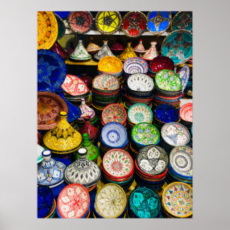 Affiche Marrakech, Poterie marocaine