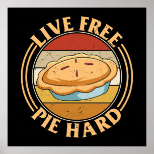 Affiche marrant boulangerie tarte amoureux mot art