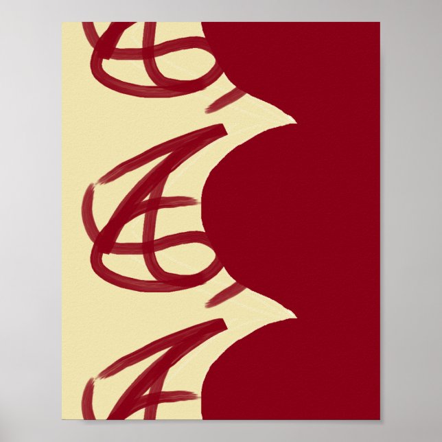 Affiche marron Abstrait (Devant)