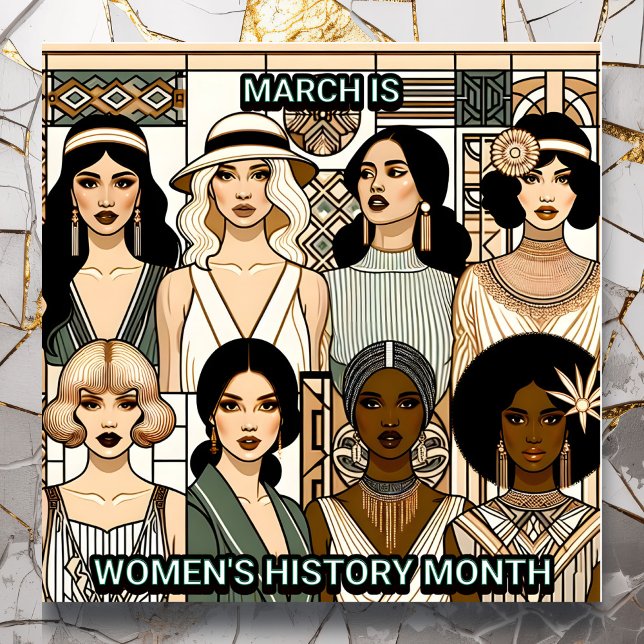 Affiche Mars est le Mois de l'histoire des femmes | Femmes (Créateur téléchargé)