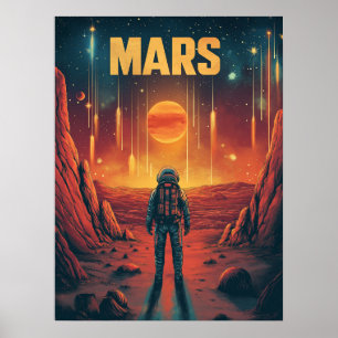 Affiche Mars : Explorez la planète rouge