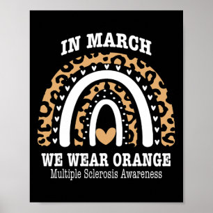 Affiche Mars Nous Portons Orange Ribbon Ms Warrior Multipl