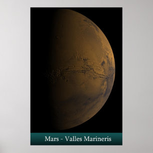 Affiche Mars - Valles Marineris
