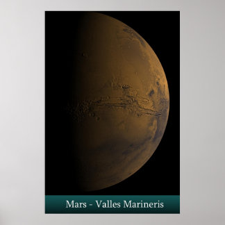 Affiche Mars - Valles Marineris