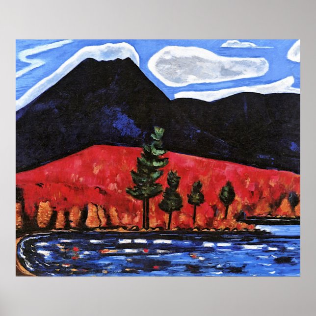Affiche Marsden Hartley - Mont Katahdin, Maine, (Devant)