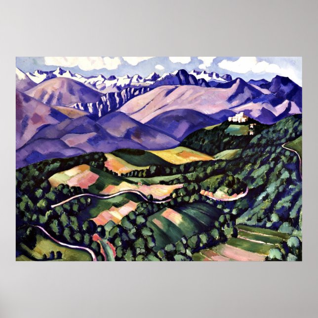 Affiche Marsden Hartley - Montagnes pourpres, Venise (Devant)