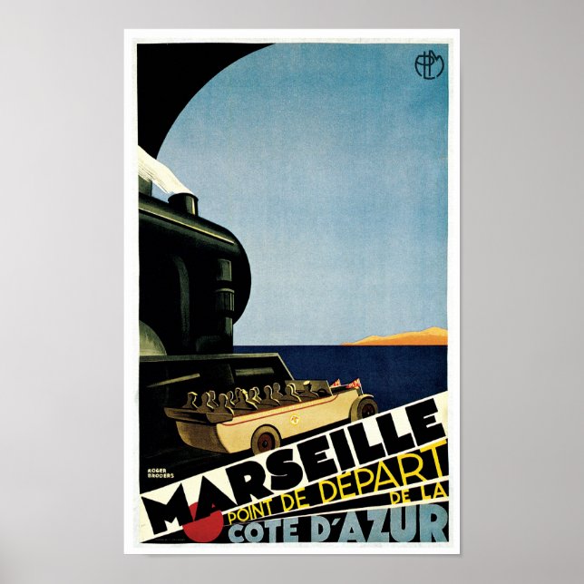 Affiche Marseille ~ Cote D'Azur (Devant)