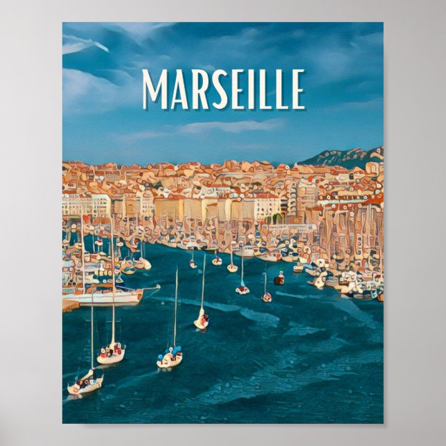 Affiche Marseille Photo Vintage (Devant)