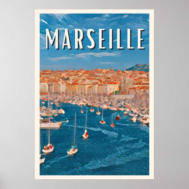 Affiche Marseille Photo Vintage (Devant)
