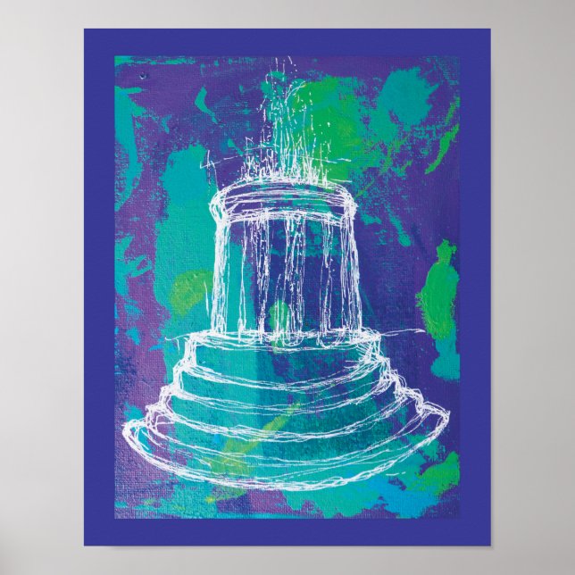 Affiche Marshall Michigan Fountain                         (Devant)