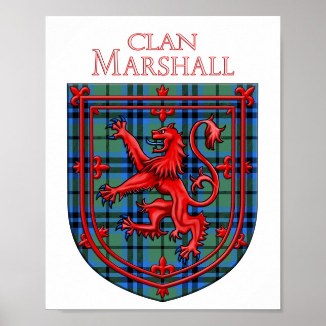 Affiche Marshall Tartan Scottish Plaid Lion Rampant (Devant)