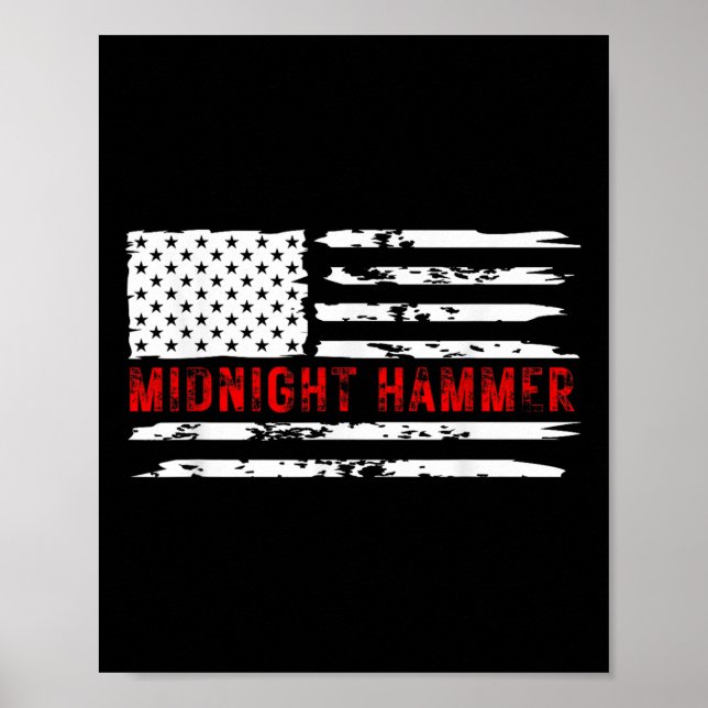 Affiche Marteau de minuit B-2 Jet furtif Drapeau américain (Devant)
