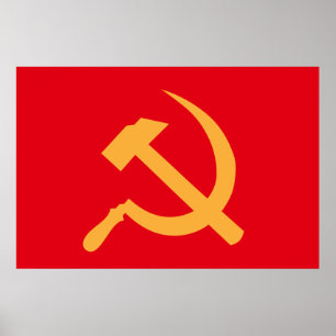 Affiche marteau et faucille de l'URSS de cccp
