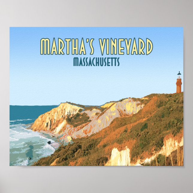 Affiche Marthas Vineyard Gay Head Lighthouse Massachusetts (Devant)