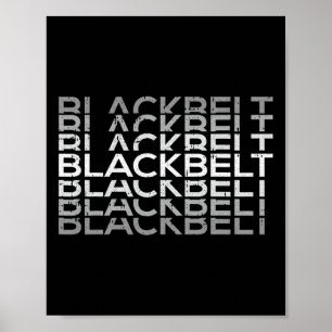 Affiche Martial Arts Karate de ceinture noire Taekwondo Tk