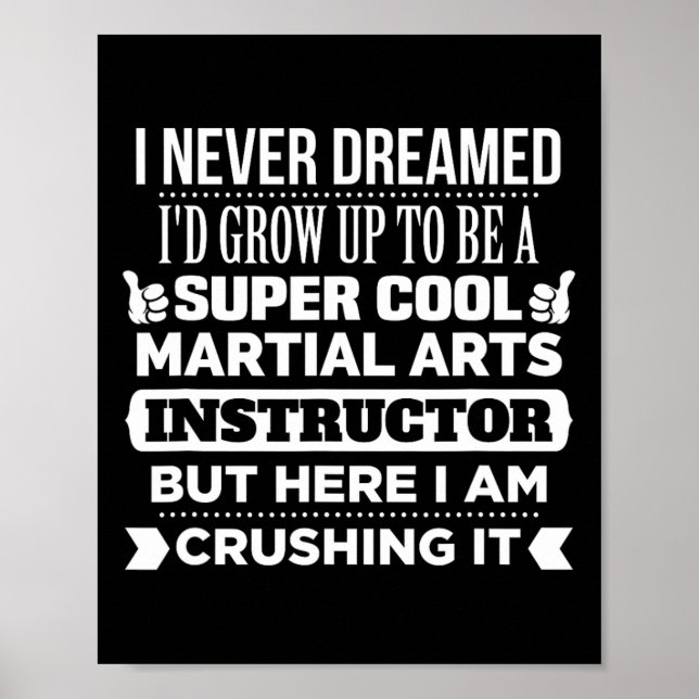 Affiche Martial Arts T Shirt Pour Instructeur. Funny Karat (Devant)
