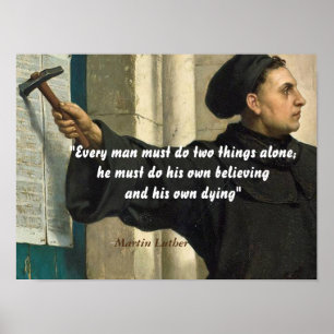 Affiche Martin Luther Cite La Croyance Et La Mort