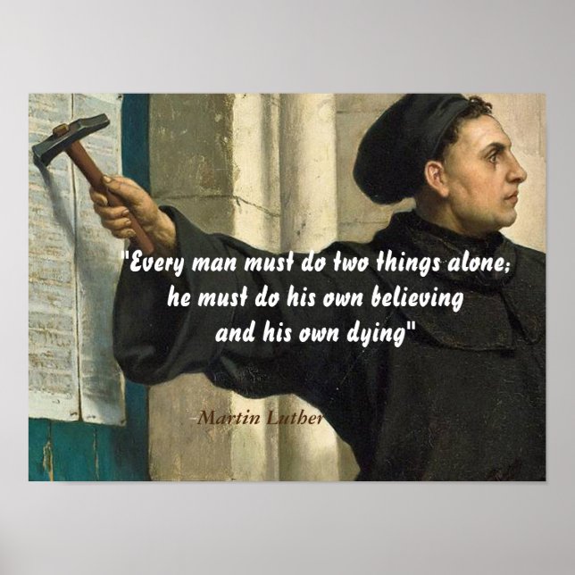 Affiche Martin Luther Cite La Croyance Et La Mort (Devant)