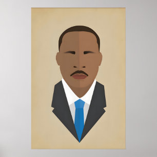 Affiche Martin Luther King Jr., icône des créateurs de l'h