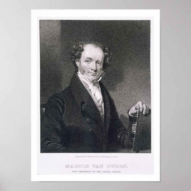 Affiche Martin Van Buren, gravé par E. Wellmore (engravi (Devant)