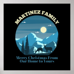 Affiche Martinez Family Joyeux Noël de notre maison
