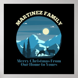 Affiche Martinez Family Joyeux Noël de notre maison