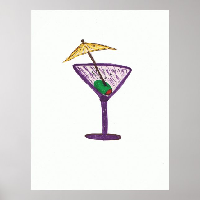 Affiche Martini Bachelorette/bachelorette Cadeaux de fête (Devant)
