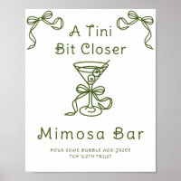 Martini Bow Bride douche Mimosa bar