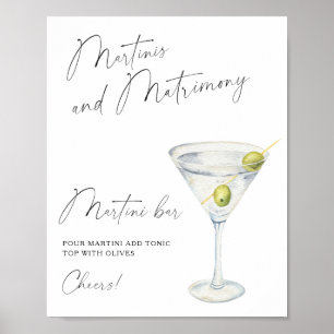 Affiche Martini Bridal Martini bar